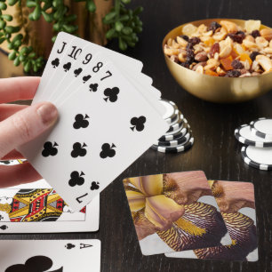 Jeu De Cartes Iris barbu floral jaune et violet