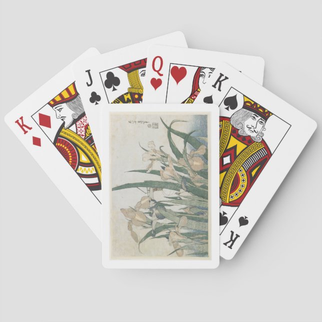 Jeu De Cartes Iris Flowers and Grasshopper, c.1830-31 (dos)