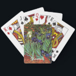 Jeu De Cartes Irises de Vincent van Gogh, Jardin Vintage<br><div class="desc">Irises (1889) de Vincent van Gogh est une peinture vintage à fleurs de paysage de post impressionnisme d'art, représentant un jardin aux iris à barbe violet poussant par des pavots orange. Une seule fleur d'iris blanc fleurit au bord. À propos de l'artiste : Vincent Willem van Gogh (1853-1890) fut l'un...</div>