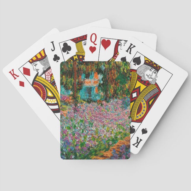Jeu De Cartes Irises Monet Garden Fleurs Giverny (dos)