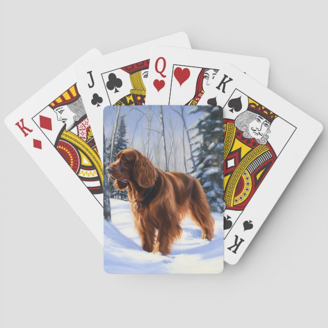 Jeu De Cartes Irish Setter Let It Neige Christmas (dos)