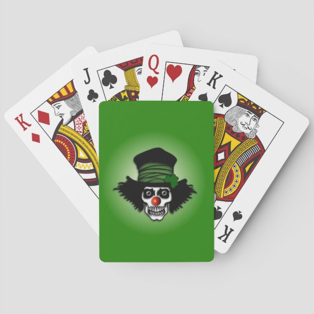 Jeu De Cartes Irish Skeleton Clown Green (dos)