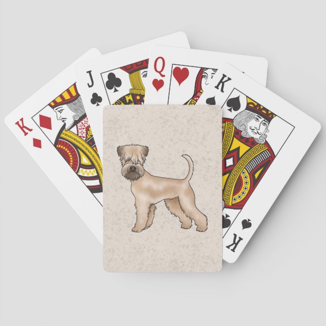 Jeu De Cartes Irlandais Doux Manipulé Terrier mignon chien beige (dos)