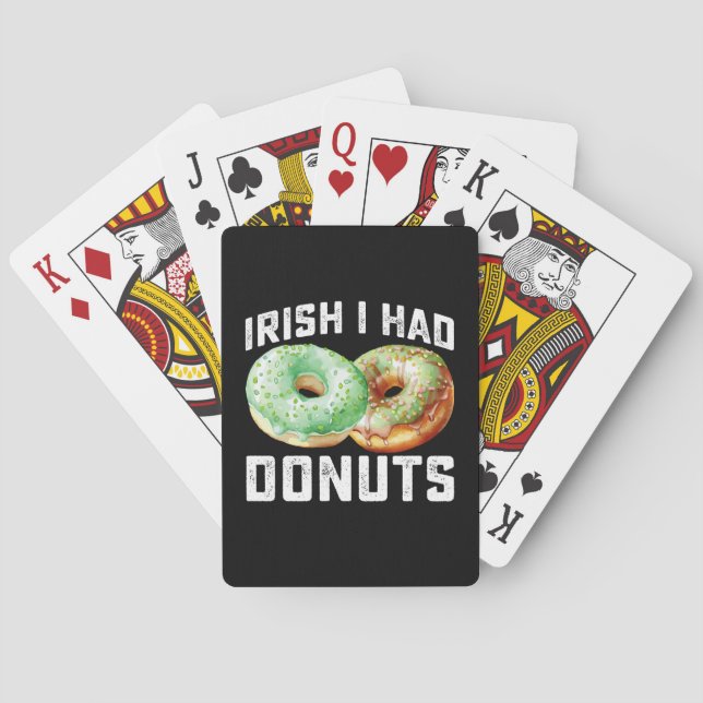 Jeu De Cartes Irlandais J'avais des amoureux de beignets Funny S (dos)