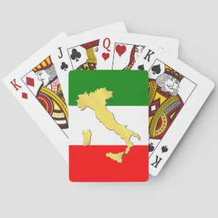 Jeu De Cartes Italia Tricolore Gold Italie Carte Drapeau italien