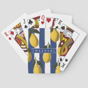 Jeu De Cartes Italien Personnalisé Rayures de Citron Côtières