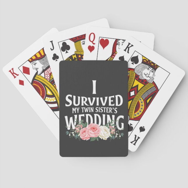 Jeu De Cartes J’ai survécu aux couples Mariages de ma soeur jume (dos)