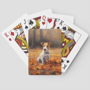 Jeu De Cartes Jack Russell à l'automne Feuilles automne Inspire