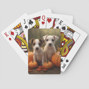 Jeu De Cartes Jack Russell chiot Autumn Delight Pumpkin