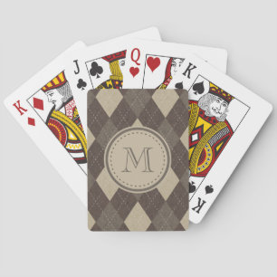 Jeu De Cartes Jacquard Brown de Chocca de moka avec le