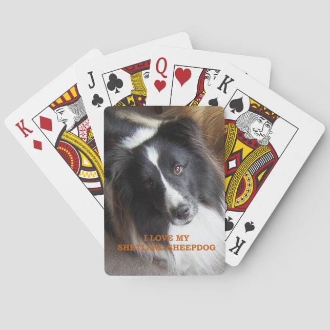 Jeu De Cartes J'adore mon Shetland Sheepdog (dos)