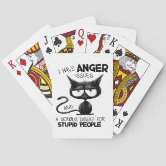 Jeu De Cartes J'ai des problèmes de colère Cadeau drôle pour ama