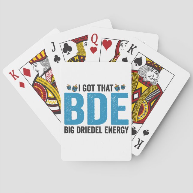 Jeu De Cartes J'ai eu ce Big Dreidel Energy Funky Jewish Holiday (dos)