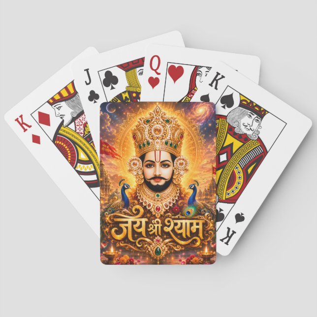 Jeu De Cartes Jai Shri Khatu Shyam Ji Œuvre d'Art Dévotionnel (dos)