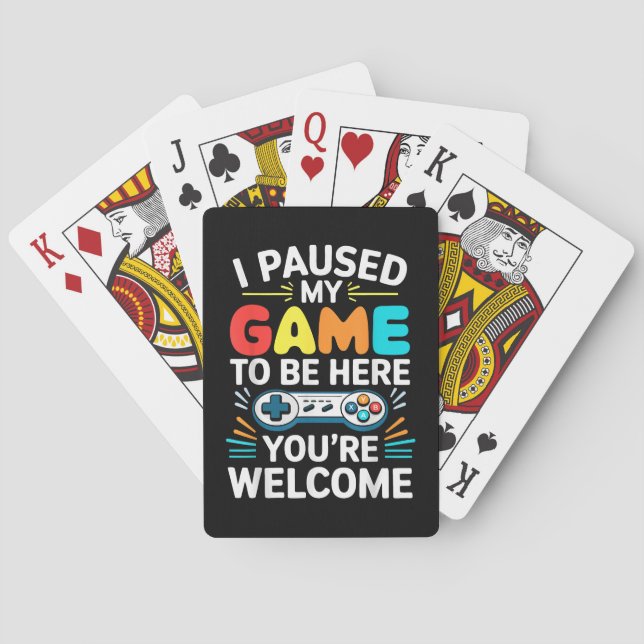 Jeu De Cartes J'Ai Suspendu Mon Jeu Pour Être Ici Chemise Hommes (dos)