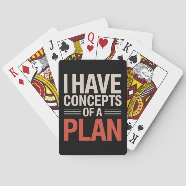 Jeu De Cartes J'ai un concept de plan (dos)