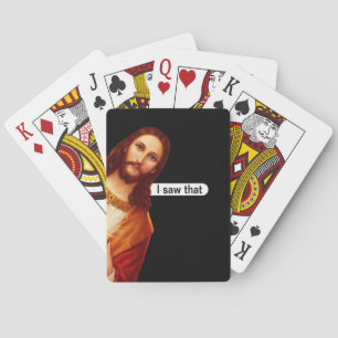 Jeu De Cartes J'Ai Vu Que Jésus Jouait Des Cartes