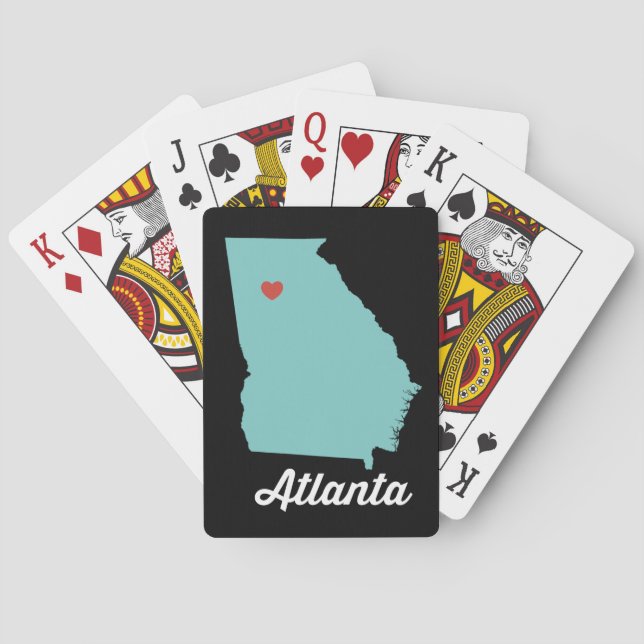 Jeu De Cartes J'aime Atlanta. Géorgie jouer aux cartes - cadeau  (dos)