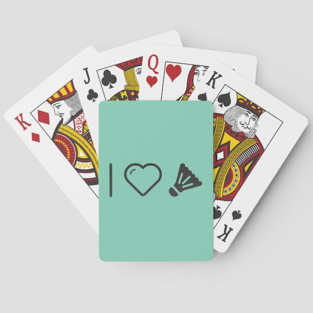Jeu De Cartes J'aime le badminton (dos)