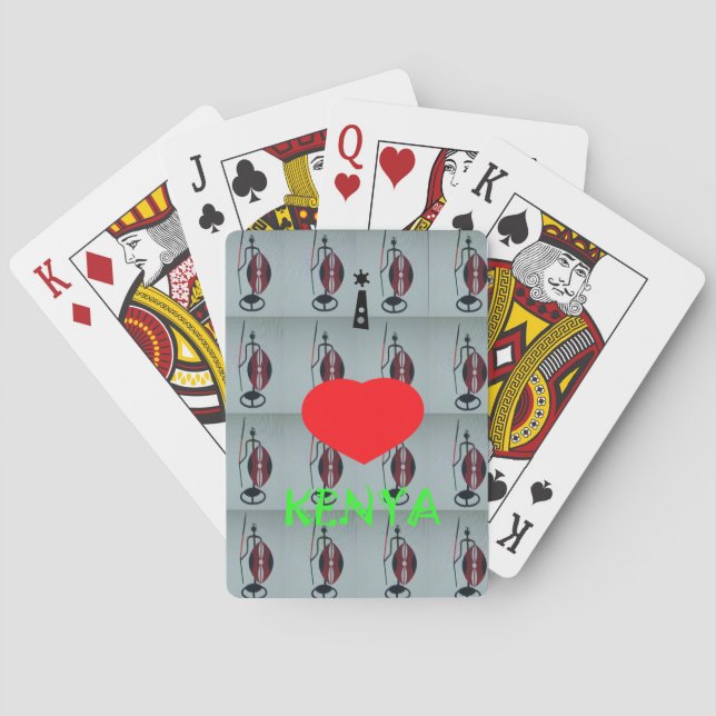 Jeu De Cartes J'aime le Kenya (dos)