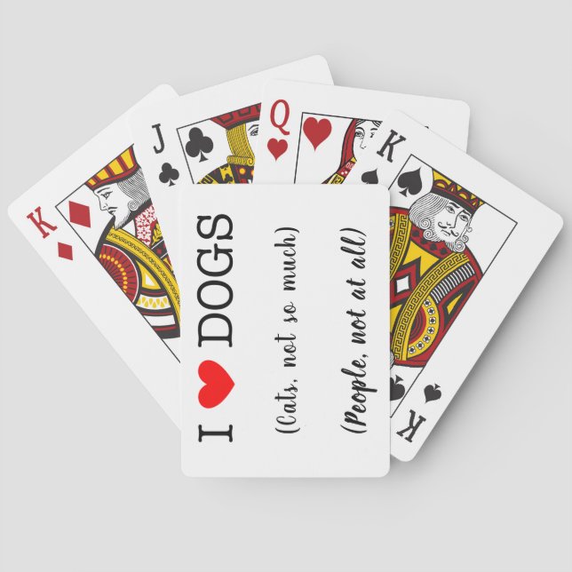 Jeu De Cartes J'aime les chiens, les chats pas tellement, les ge (dos)
