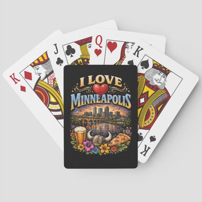 Jeu De Cartes J'aime Minneapolis (dos)