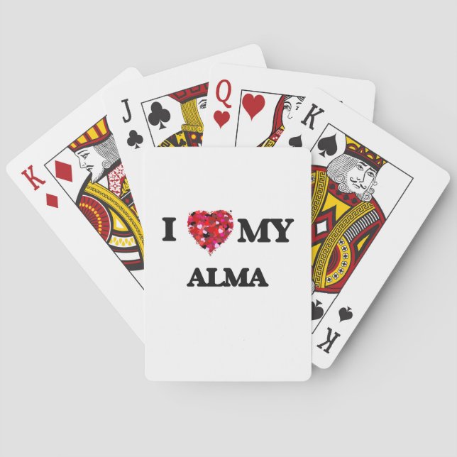Jeu De Cartes J'aime mon Alma (dos)