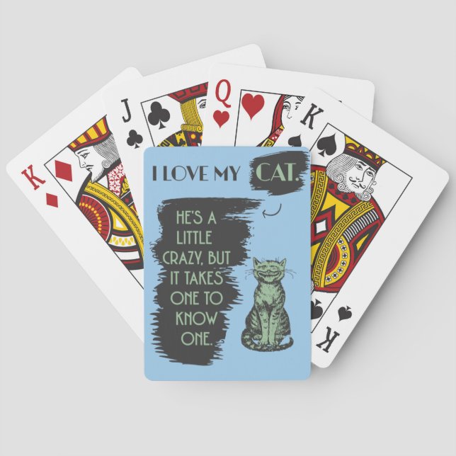 Jeu De Cartes J'aime mon chat (dos)