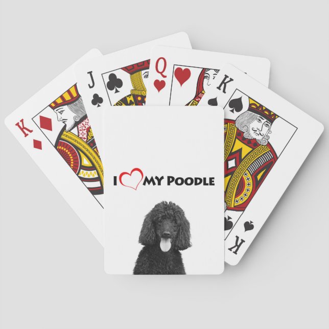 Jeu De Cartes J'Aime Mon Coeur Mon Poodle (dos)