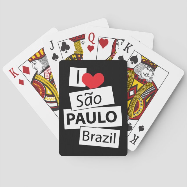 Jeu De Cartes J'aime Sao Paulo Brésil (dos)