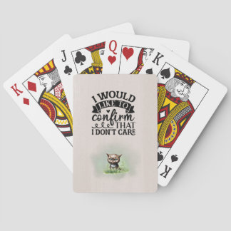 Jeu De Cartes J'Aimerais Confirmer Que Je Ne M'En Soucie Pas / C