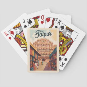Jeu De Cartes Jaipur Inde Hawa Mahal Illustration Art Voyage
