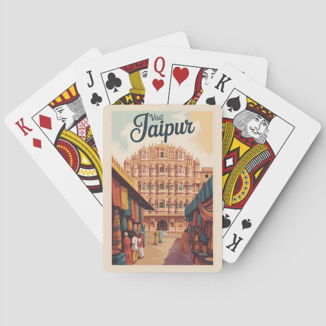 Jeu De Cartes Jaipur Inde Hawa Mahal Illustration Art Voyage (dos)