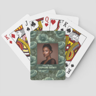 Jeu De Cartes Jalon de fleurs d'anémones Anniversaire Unique