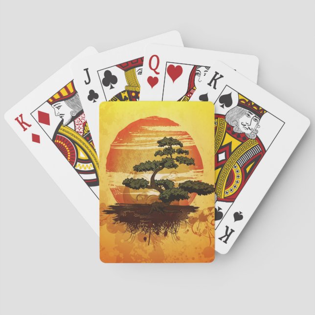 Jeu De Cartes Japanese Bonsai Tree Sunset (dos)