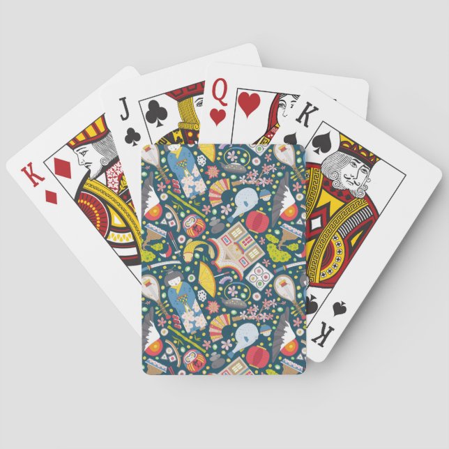 Jeu De Cartes Japanese Seamless Pattern (dos)