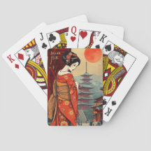 Japon geisha maiko Classic Playing Cards