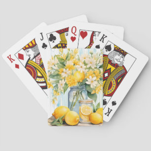 Jeu De Cartes Jar à fleurs de citron d'été