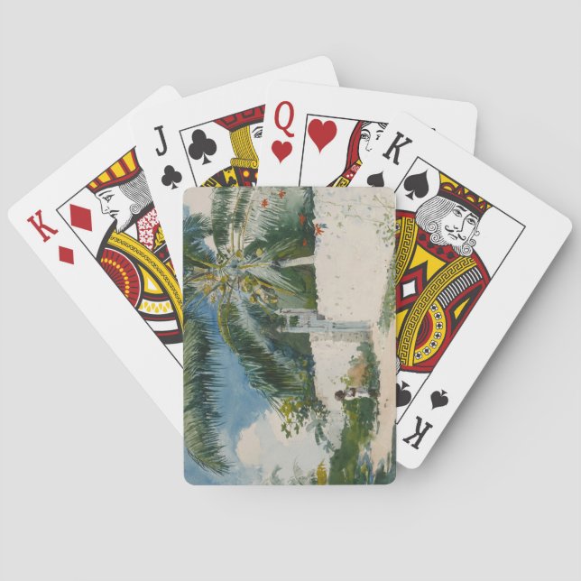 Jeu De Cartes Jardin à Nassau, les Bahamas (Art des Caraïbes) (dos)