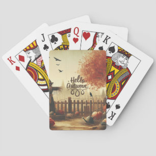 Jeu De Cartes Jardin d'automne et épouvantail
