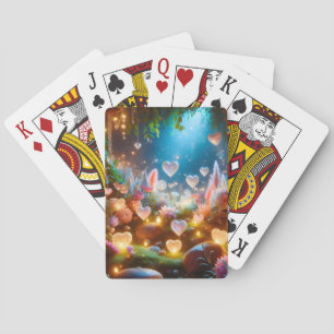 Jeu De Cartes Jardin de cœur de fleurs magiques lumineuses