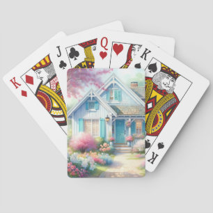 Jeu De Cartes Jardin de cottage bleu de Blossom Lane