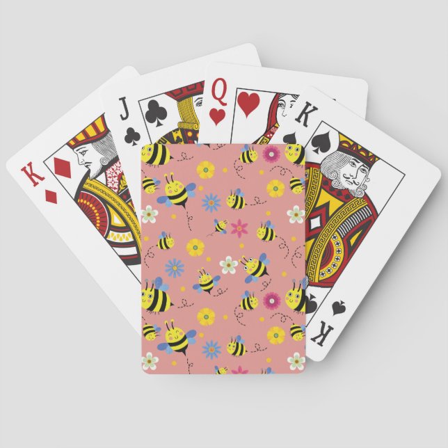 Jeu De Cartes Jardin de fleurs d'abeilles douces (dos)