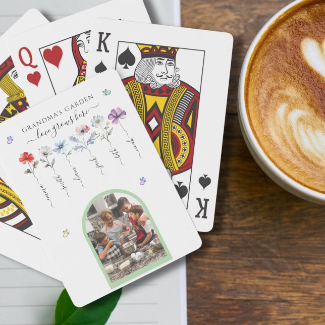 Jeu De Cartes Jardin de grand-mère avec petits-enfants noms Aqua (Créateur téléchargé)