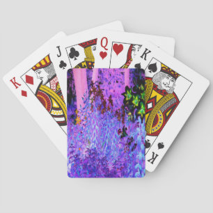 Jeu De Cartes Jardin de lys noir et cramoisi effrayant paysage