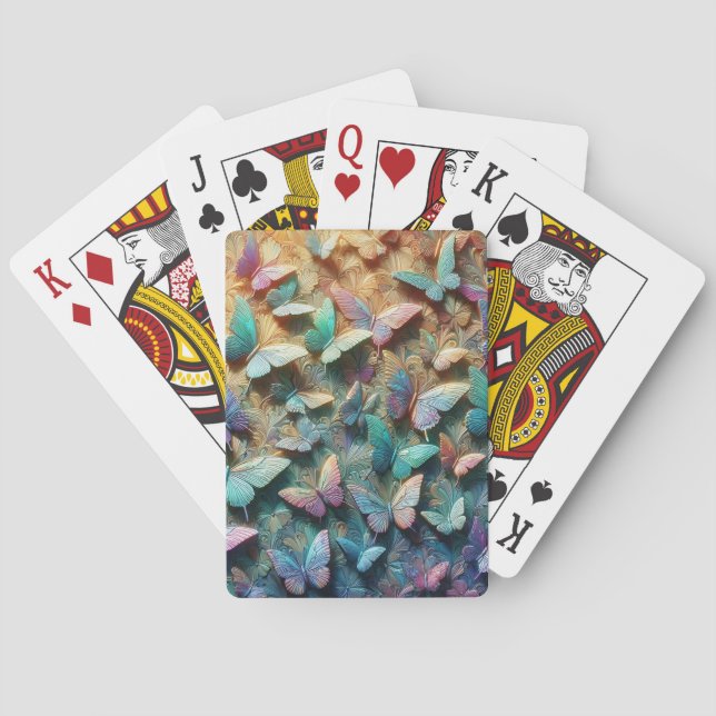 Jeu De Cartes Jardin de papillons iridescent (dos)