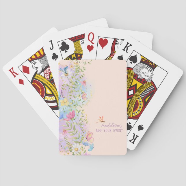 Jeu De Cartes Jardin Floral de Fleurs Sauvages Fantaisiste : Réc (dos)