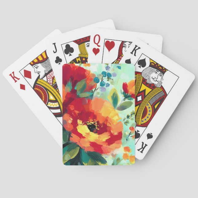Jeu De Cartes Jardin floral flamboyant (dos)