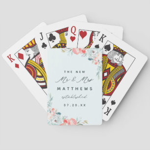 Jeu De Cartes Jardin français chic floral paonée nouveaux M. et
