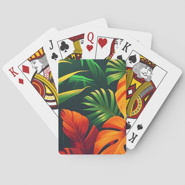JEU DE CARTES JARDIN NATUREL FEUILLES VERTES (dos)